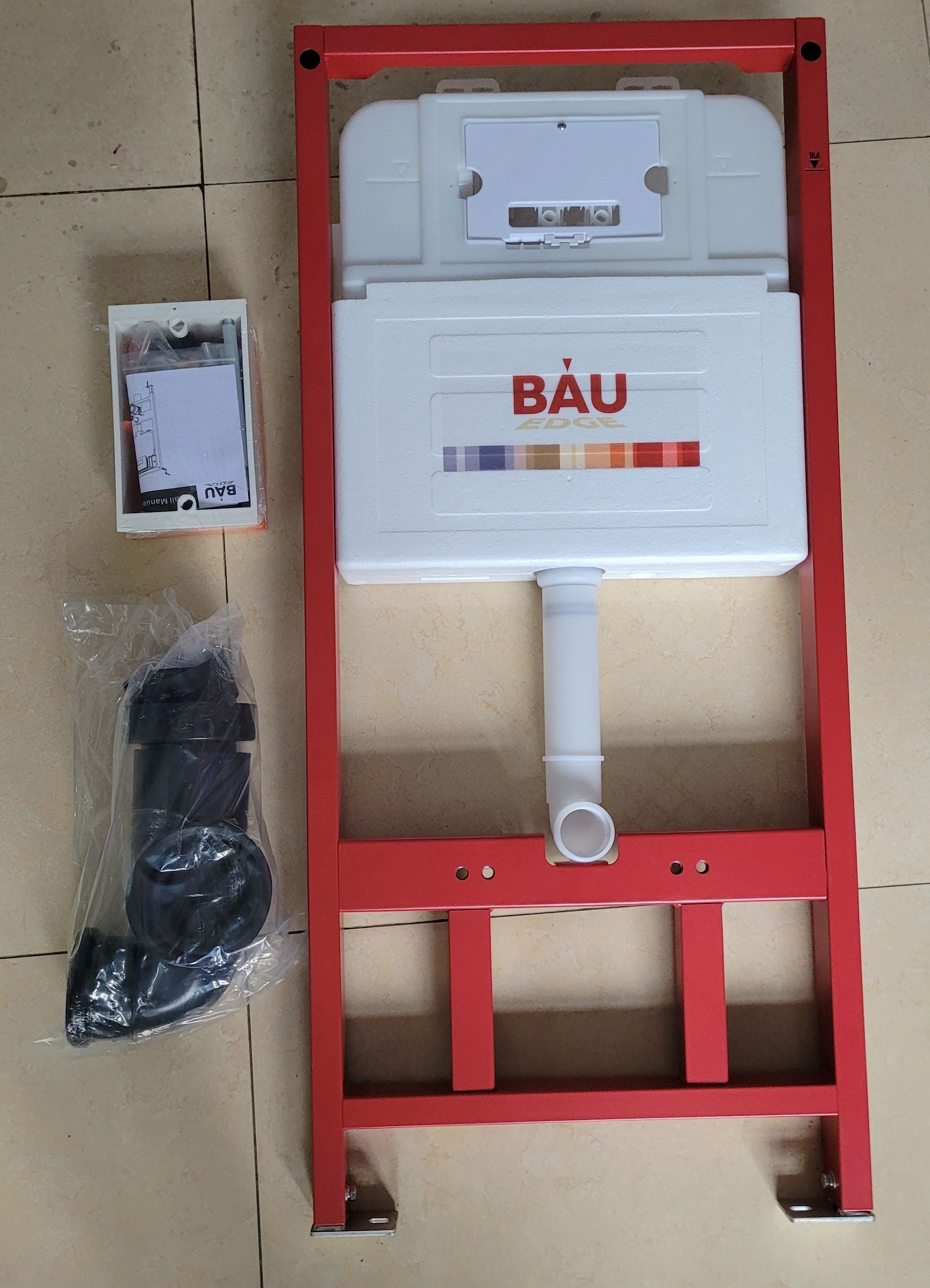Инсталляция BAU PRO для подвесного унитаза, клавиша смыва BAU Dream для инсталляции, хром