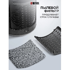 Тепловентилятор керамический Denzel DTFC-2000, 1000/2000 Вт, 20 м2, пульт, 3 режима, термостат