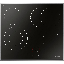 Встраиваемая варочная панель Hansa BHCI66706 Стеклокерамика, независимая, сенсорное управление, таймер, рамка, черная
