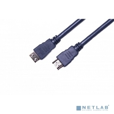 Кабель HDMI CP-HM-HM-3M Wize, 3 м, v.2.0, K-Lock, soft cable, 19M/19M, позол.разъемы, экран, темно-серый, пакет