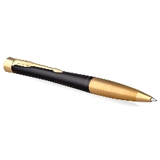 Ручка шариковая Parker Urban Core K314 (CW2143640) Muted Black GT M, синие чернила, подарочная коробка