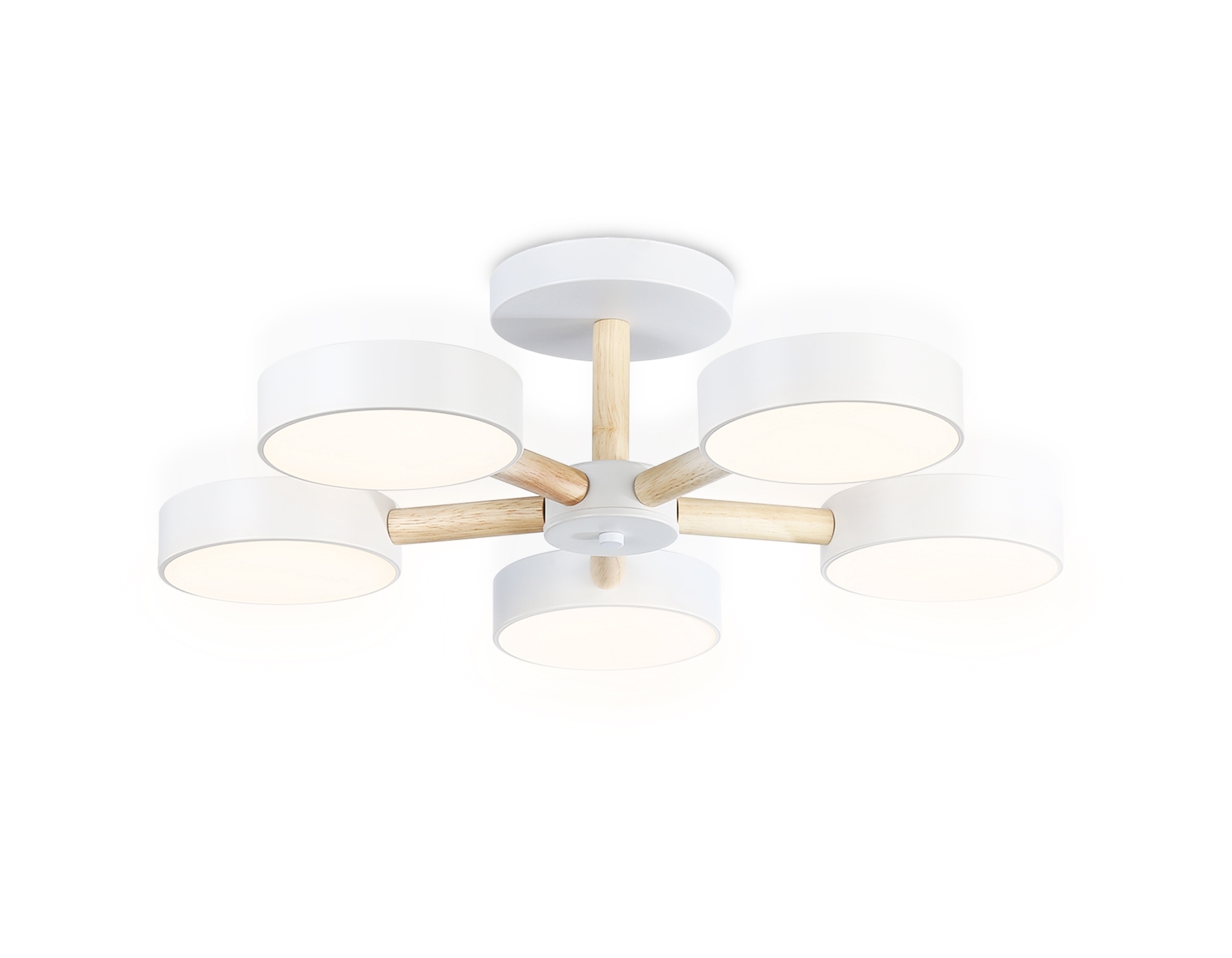 Светильник Ambrella light FL4825/5 WH белый 3000K-6400K 65W D580*160 (ПДУ ИК)