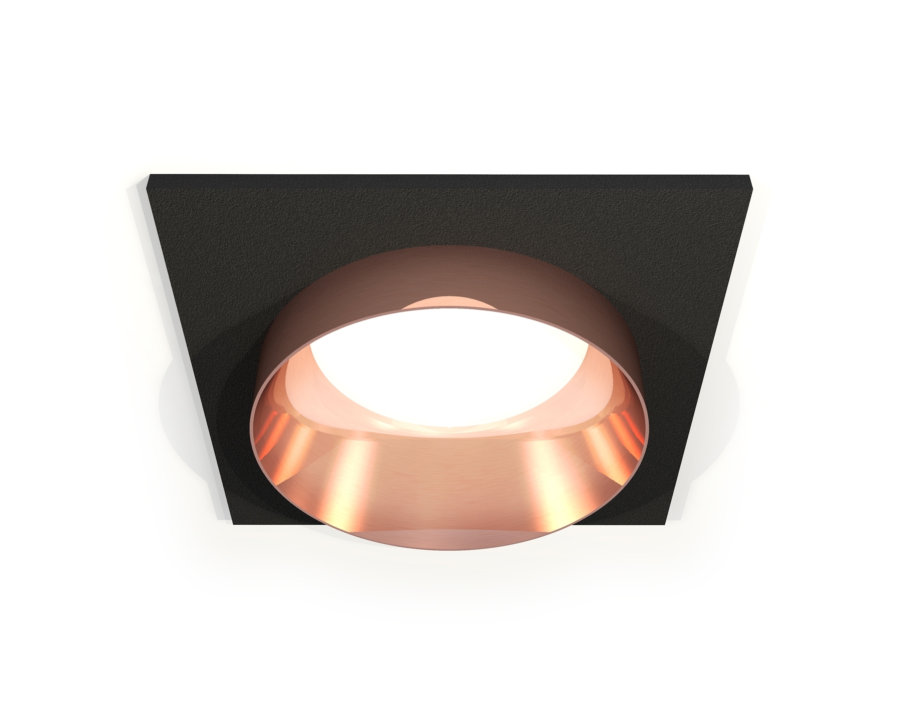 Комплект встраиваемого светильника Ambrella light XC6521025 SBK/PPG черный песок/золото розовое полированное MR16 GU5.3 (C6521, N6135)