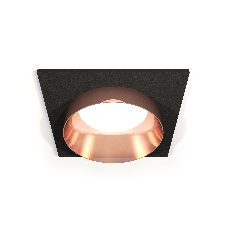 Комплект встраиваемого светильника Ambrella light XC6521025 SBK/PPG черный песок/золото розовое полированное MR16 GU5.3 (C6521, N6135)
