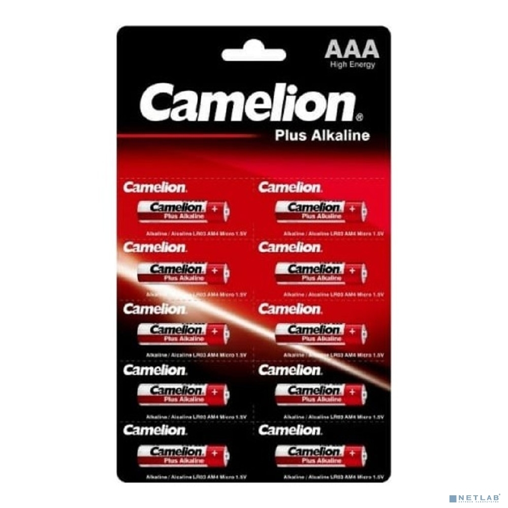 Батарейки Camelion Plus Alkaline BL1x10 LR03 отрывные (LR03-BP1x10P, 1.5В) (10 шт. в уп-ке)