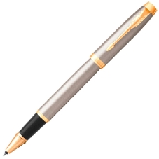 Ручка роллер Parker IM Core T321 (CW1931663) Brushed Metal GT, F, черные чернила, подарочная коробка