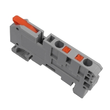 Клемма СМК Rexant 222-421-PT-4 3 вывода рычаг-push-in на DIN-рейку (0,5-4 мм²) серый (40 шт/уп)