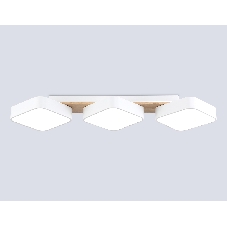 Светильник Ambrella light FL4877/3 WH/WD белый/дерево 54W 3000-6000K 680*200*70 (без ПДУ)