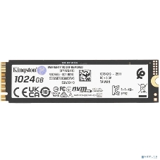 Накопитель SSD Kingston Fury Renegade, 1Tb, M.2(22x80мм), NVMe, PCIe 5.0 x4, 3D TLC, R/W 14200/11000Mb/s, IOPs 2 200 000/2 150 000, TbW 1000, DWPD 0.5 (12 мес)