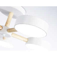 Светильник Ambrella light FL4825/5 WH белый 3000K-6400K 65W D580*160 (ПДУ ИК)