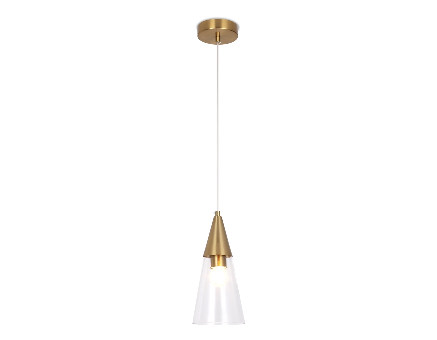 Светильник Ambrella light TR3666 BS/CL латунь/прозрачный E14 max 40W D120*1000