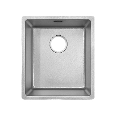 Мойка кухонная GranFest METAL 4046 silver 1 чаша 360*420*205, общий размер: 400*460*200, монтаж: универсальный, материал: нержавеющая сталь AISI 304, цвет: серебро