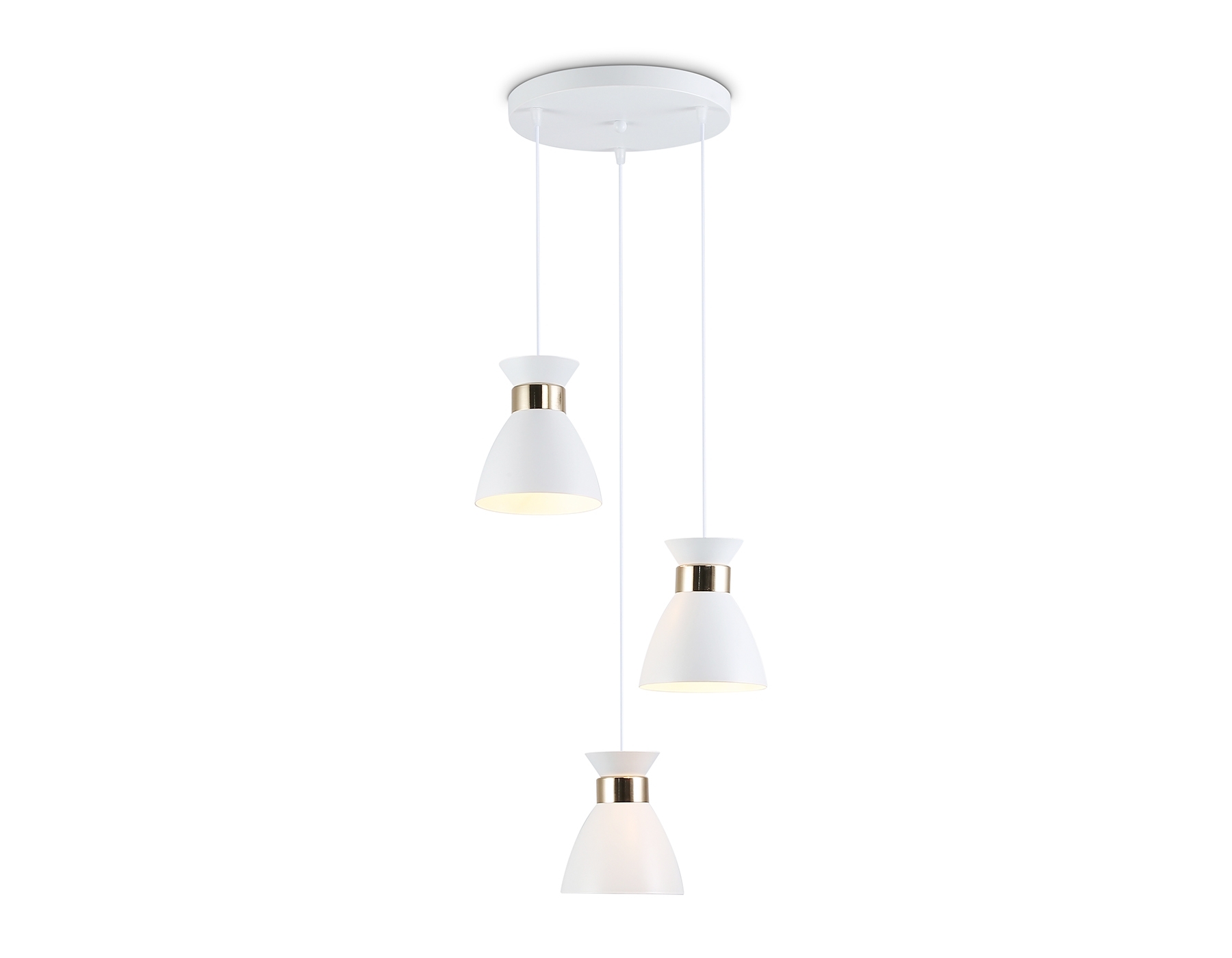 Светильник Ambrella light TR8467/3 WH/FGD белый/золото E27/3 max 60W D340*1000