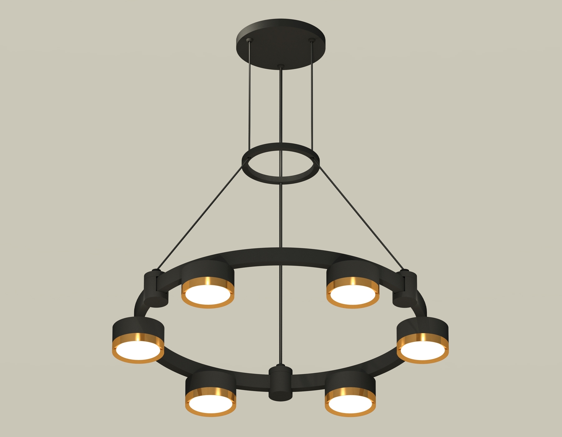 Светильник Ambrella light XR92051102/6 SBK/PYG черный песок/золото желтое полированное GX53 (A9205, C9232, N8124)