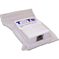 Настенная розетка, 2 порта RJ-45 категории 5е, STP, белая