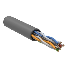 Кабель связи витая пара U/UTP, кат.6 4x2х23AWG solid, LSZH, 305м, серый Кабель связи витая пара U/UTP, кат.6 4x2х23AWG solid, LSZH, 305м, серый
