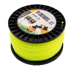 Леска для триммера Denzel витой квадрат, 2,0мм х 357м, на DIN катушке FLEX CORD