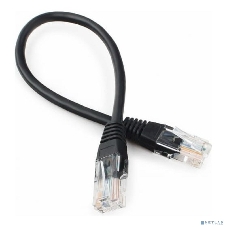 Патч-корд UTP Cablexpert cat.5e 0.25м, литой, многожильный, черный