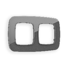 Рамка OMEGA Radian (Антрацит серый Стекло органическое) 2-ая OF320652