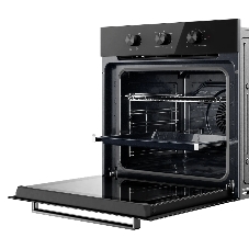 Духовой шкаф MONSHER MOE 6023 Static T Noir, High-Tech, 78 л, поворотное управление, таймер, 6 режимов, макс. температура 310 градусов, телескопические направляющие (на 1 уровень), энергоэффективность А, цвет черный