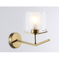 Настенный светильник Ambrella light LH57010 BS/FR латунь/белый матовый E14 max 40W 280*150*220