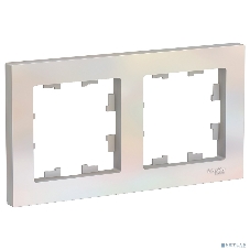 Рамка 2-м AtlasDesign универс. жемчуг SchE ATN000402