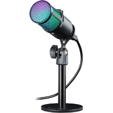 Игровой стрим микрофон Defender Glow GMC 400 USB, провод 1.3 м