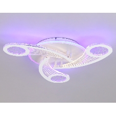 Потолочный светодиодный светильник FA4475/3 WH белый 66W 3000K+BL/4200K+PU/3000K+6400K D560*75 (ПДУ ИК)