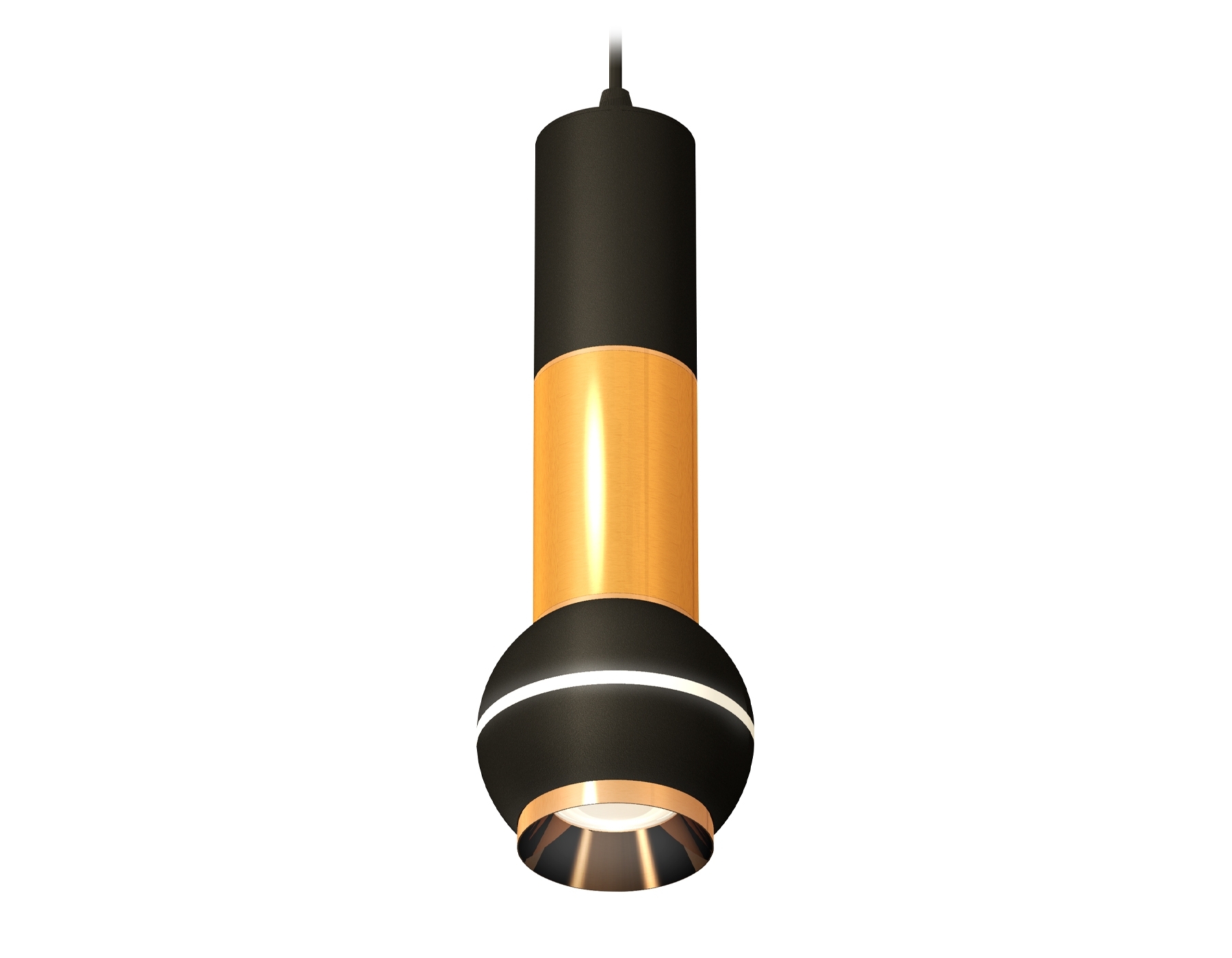 Светильник Ambrella XP1102030 SBK/PYG черный песок/золото желтое полированное MR16 GU5.3 LED 3W 4200K