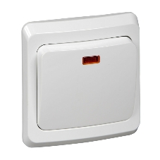 Выключатель 1-кл. СП Этюд 10А IP20 с индик. белый SchE BC10-005B