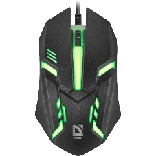 Мышь проводная Defender Hit MB-550 черный, 1600 dpi, USB, кнопки - 4