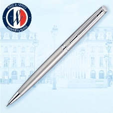 Ручка шариковая Waterman Hemisphere (CWS0920470) Steel CT M, синие чернила, подарочная коробка