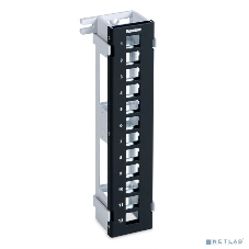 Модульная настенная патч-панель на 12 портов Hyperline PPWBL-12 для модулей Keystone Jack, с подставкой