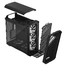 Компьютерный корпус Fractal Design Torrent Black RGb TG Light Tint / E-ATX, TG, 2x3.5, 4x2.5, 7xPCI, 1xUSB-C, 2xUSB 3.0 / 2x180мм, 3x140мм ARGB fans inc. / FD-C-TOR1A-04