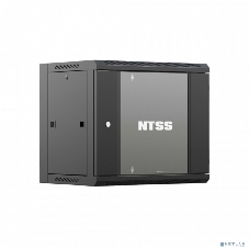 Шкаф коммутационный NTSS NTSS-W12U6060GS-BL настенный 12U 570x600мм пер.дв.стекл 60кг черный 500мм 27кг 220град. 635мм IP20 сталь