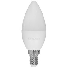 Лампа светодиодная EUROLUX LL-E-C37-7W-230-2,7K-E14