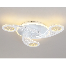 Потолочный светодиодный светильник FA4475/3 WH белый 66W 3000K+BL/4200K+PU/3000K+6400K D560*75 (ПДУ ИК)