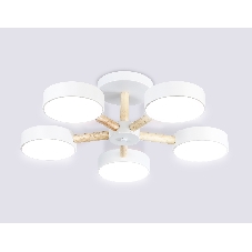 Светильник Ambrella light FL4825/5 WH белый 3000K-6400K 65W D580*160 (ПДУ ИК)