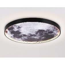Настенно-потолочный светодиодный светильник Ambrella light FW11114 BK черный 38W LED 3000-6400K D600*38