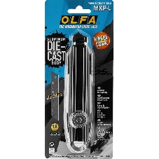 Нож OLFA OL-MXP-L X-design, цельная алюминиевая рукоятка, винтовой фиксатор, 18 мм