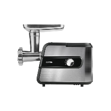 Мясорубка электрическая Centek CT-1623 серый, 2200 Вт, 2.2 кг/мин, реверс, защита от перегрузки, металлический лоток, насадки - 4