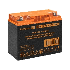 Аккумуляторная батарея ExeGate EX285662RUS HRL 12-18 (12V 18Ah, клеммы F3 (болт М5 с гайкой))