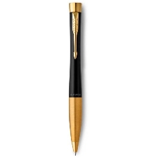 Ручка шариковая Parker Urban Core K314 (CW2143640) Muted Black GT M, синие чернила, подарочная коробка