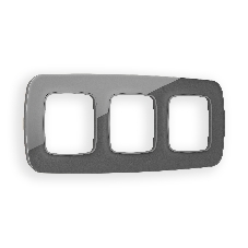 Рамка OMEGA Radian (Антрацит серый Стекло органическое) 3-ая OF320653