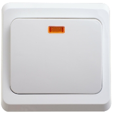 Выключатель 1-кл. СП Этюд 10А IP20 с индик. белый SchE BC10-005B