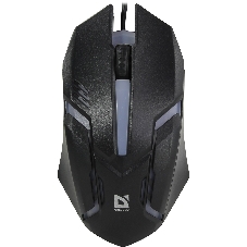 Мышь проводная Defender Hit MB-550 черный, 1600 dpi, USB, кнопки - 4