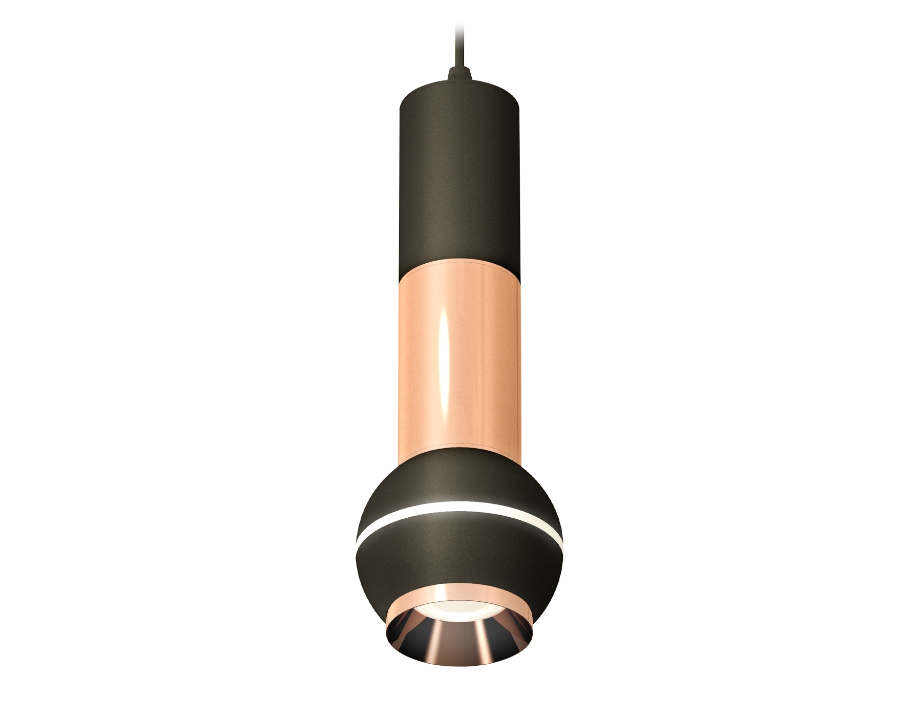 Светильник Ambrella XP1102040 SBK/PPG черный песок/золото розовое полированное MR16 GU5.3 LED 3W 4200K