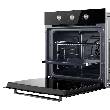 Духовой шкаф MONSHER MOE 6023 PT Noir, High-Tech, 78 л, поворотное управление, таймер, 6 режимов, макс. температура 310 градусов, телескопические направляющие (на 1 уровень), энергоэффективность А, цвет черный