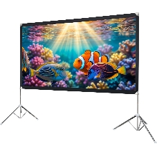 Экран с двойным штативом Lumien LSV-100102 Sky View рабочая область 124х221 см 100