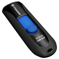 Флешка USB Transcend JetFlash 790 (TS64GJF790K), 64 Gb, USB 3.0, R/W 90/40, черный/синий